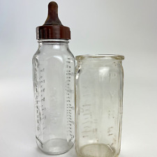 Vintage Glass Baby Bottle Lot Pyrex and Evenflow  7 oz picture