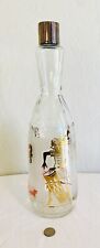 Caribbean Calypso Frosted Decanter Brandy Gold Pink  1959 Vintage MCM picture