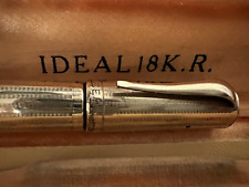 Ideal Pen Fountain Pen Plated Gold Pen Gold 14K Retractable Antique Marking picture