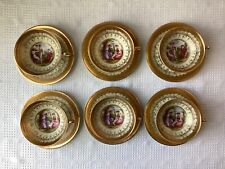 Antique 12-piece Burgess & Leigh Porcelain Teacups & Saucers, Italian-design picture