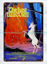 THE LAST UNICORN movie POSTER metal tin sign old  garage picture
