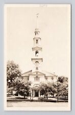Postcard RPPC First Baptist Church Providence Rhode Island Clock Bell Tower picture