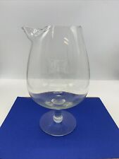 Vtg MCM Large Clear Glass Brandy Snifter Pitcher w Pour Spout Liquor Barware EUC picture