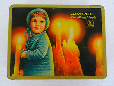Vintage Jaypee Knitting Wools Ad Litho Tin Box  picture