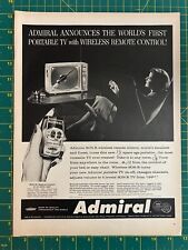 1959 Vintage Admiral First Portable TV Wireless Remote Son-R Quality Print Ad S1 picture