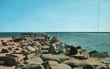 Postcard RI Galilee Rhode Island Breakwaters Unposted Chrome Vintage PC G5757 picture