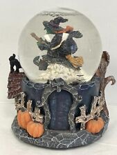 Halloween Witch Water Globe Glitter Bats Music Box Ghosts Haunted KCARE 6.5