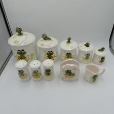 Vintage 1978 Sears Roebuck NEIL The FROG 10 Piece Kitchen Canister Set Japan  🐸 picture