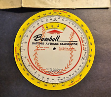 Vintage Baseball Batting Average Calculator by PERRYGRAF (slide Chart) picture