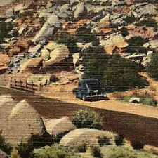 Postcard NM Albuquerque City of Rocks Hwy Route 66 Curteich-Chicago Linen 1945 picture