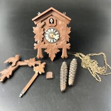 Vtg Regula German Black Forest Wood Cuckoo Clock Parts/Repair Weights Chains 8