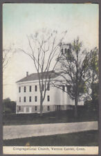 First Congregational Church at Vernon Center CT postcard 1921 picture