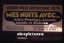Grand Prix Eroscore Adult film Poster Paris  1970s Original 35mm slide picture