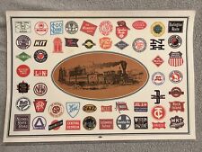 Vintage Railroad Logo's Placemat or Workmat.  Great for the Train room. picture