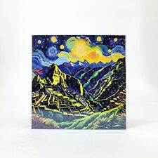 Starry Night Machu picchu Peru Collectible Art Fridge Magnet Souvenir picture