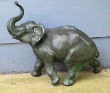 Bronze Detailed Elephant Statue with Patina 19
