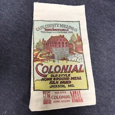 Souvenir Home Ground Meal Sack Bag Cape County Milling Jackson Missouri 5 Lbs picture