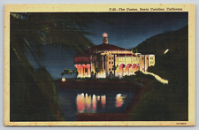 Postcard The Casino At Night Santa Catalina California CA picture