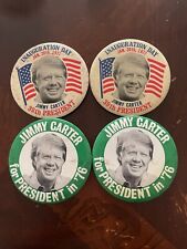 Jimmy Carter Lot Of 4 Pins For President 1976 Inauguration Day Jan 20th 1977 picture