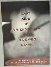 AIDS poster Netherlands lesbian gay homosexual queer safe sex HIV cause picture