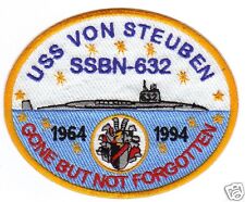 US NAVY SUBMARINE PATCH, USS VON STEUBEN, SSBN-632, GONE BUT NOT FORGOTTEN     Y picture