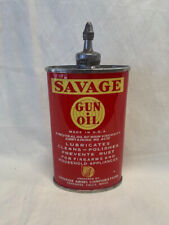 Gun Oil Savage Arms Corporation Collectible Gun Oil Tin Vintage Antique Savage  picture