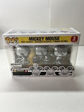 Funko POP Mickey Mouse 90 Years Exclusive 3 Pack Silver Figures VAULTED NEW picture