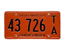 ILLINOIS 1969  -  (1) vintage trailer license plate picture