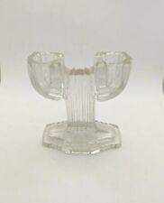 Anchor Hocking Queen Mary Candlestick Candle Holder Wedding Crystal picture
