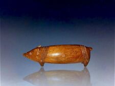 Early 20th Century Massim Trobriand Carved Wood Ceremonial Pig Fetish picture