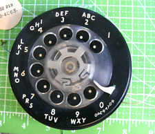VINTAGE 1971 WESTERN ELECTRIC 9C BLACK ROTARY TELEPHONE DIAL Lot#T101 picture
