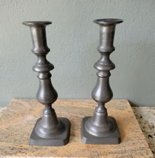 COLONIAL CASTING CO Meriden Conn Pewter Candlestick Candle Holders Lot of 2 VTG picture