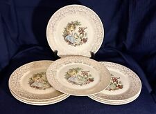 VINTAGE TRIUMPH LIMOGES A-50 CHINA - D'OR IT S284 22k GOLD -9 Dinner Plates picture