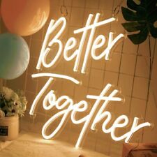 Better Together Neon Sign LED Light for Wedding Party Home Wall Decor 23.6 inch picture