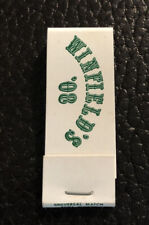Winfield’s ‘08 Fort Worth Texas Restaurant Bar Matches Matchbook Full Vintage picture