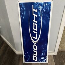 Budweiser Bud Light Beer Metal Tin Sign Used Large 35.5