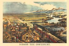 Currier & Ives ACROSS THE CONTINENT 4X6 Vintage Postcard 6581c picture