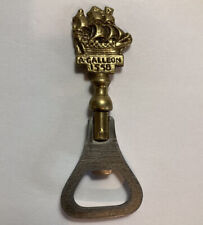 Vintage Peerage England Ship Bottle Opener Brass A Galleon 1558 Signed 4.25” picture