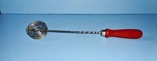 VINTAGE WIRE & WOOD ARCHIMEDES BEATER WHIP RED HANDLE KITCHEN MIXING UTENSIL picture