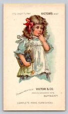 Victor Co Progressive Pedro Game Scorecard Home Furnishers Girl Buffalo NY P36 picture