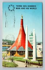 Montreal Quebec-Canada, Man And His World, Antique, Vintage Souvenir Postcard picture