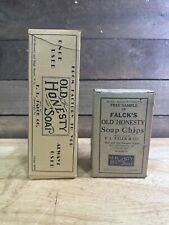 Vintage Pair Of Falck’s Old Honesty Soap Cardboard Boxes Pittsburgh PA picture