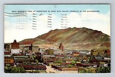 El Paso TX-Texas, Aerial Of Downtown El Paso Vintage c1954 Souvenir Postcard picture