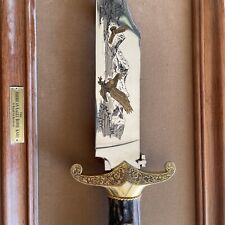 Franklin Mint The American Eagle Bowie Knife Ronald Van Ruyckevelt with Frame picture