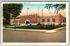c1930s Boys Club Building Battle Creek Michigan Antique Vintage Postcard picture