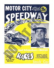 Detroit Motor City Speedway Official Program Midget Races Stock Car 8x10 Photo picture
