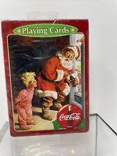 2003 Bicycle Coca Cola Santa with Boy Cards Sealed picture