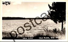 1949 IRON LAKE, IRON RIVER, WISCONSIN, 647 RPPC postcard jj264 picture