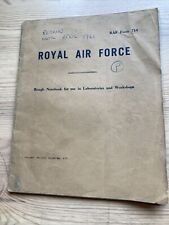 1950s RAF Workshop / Lab Notebook w/ Entries picture