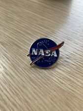NASA Logo Lapel Pin Enamel and Gold Tone Butterfly Clasp Fun Astronaut Apparel  picture